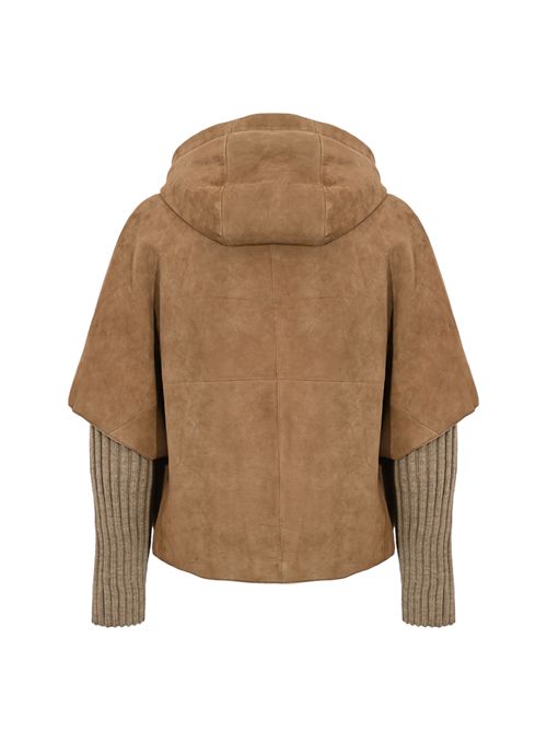 Giubbotto Alaska in suede e maglia Sesame LEATHER AUTHORITY | ALASKAJ33